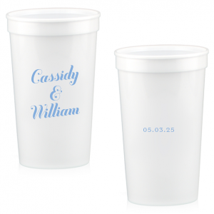 Showcase simplicity and elegance with the Relaxed Couples Name and Date Cup. The no nonsense design makes a direct impression to showcase your big event. Perfect for weddings, engagements, anniversaries or most other events, the highly customizable text leaves plenty room for personalization to make your event unique as your partnership.