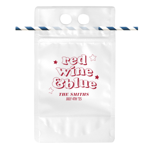 Red Wine And Blue Drink Pouch