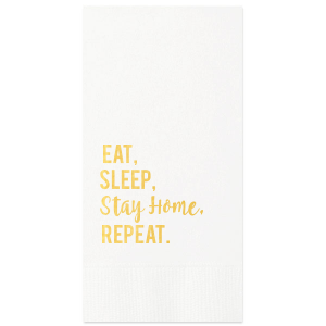 Our personalized White Cocktail Napkin with Shiny 18 Kt Gold Foil will make your guests swoon. Personalize your party's theme today.