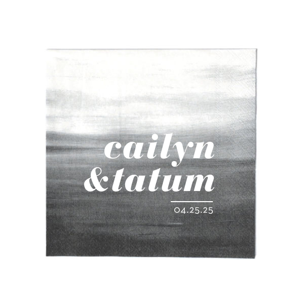 The ever-popular Black Cocktail Napkin with Matte White Foil are a must-have for your next event—whatever the celebration!