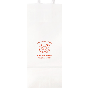 Pack up the celebration with the Clever Donut Grad Bag, tailored with the graduate’s name, school, and graduation year, complemented by a charming donut graphic and the witty phrase “One Smart Donut.” A perfect blend of humor and accolade for their scholastic achievements.