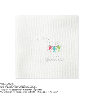 Our personalized White Custom Full Color Cocktail Napkin with Matte Black Ink Digital Print Colors will look fabulous with your unique touch. Your guests will agree!