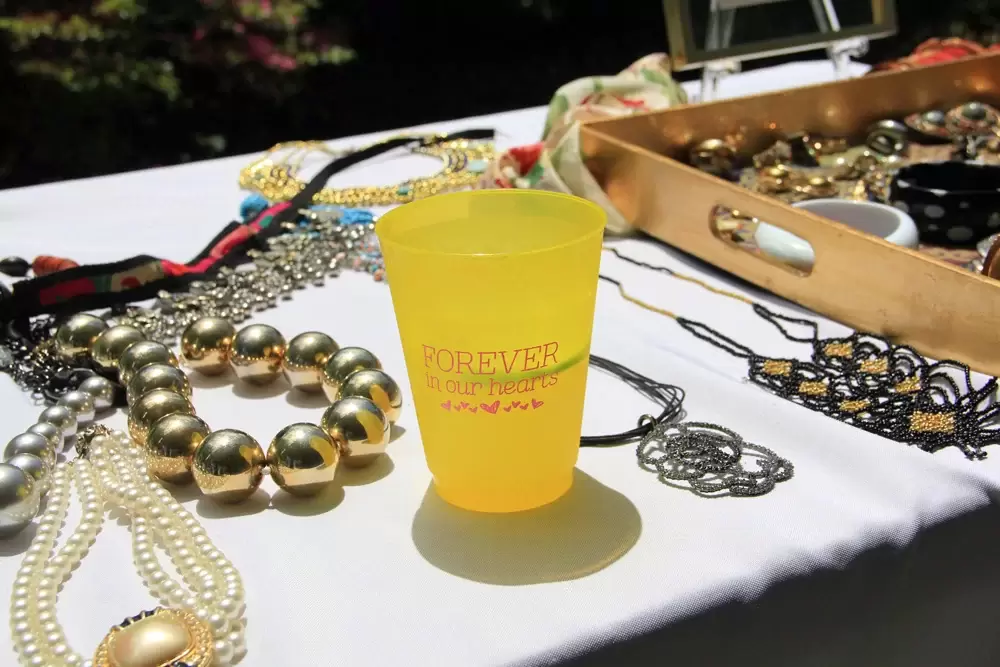 plastic yellow party cups