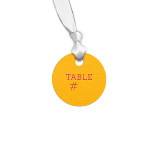 Table Number Tag