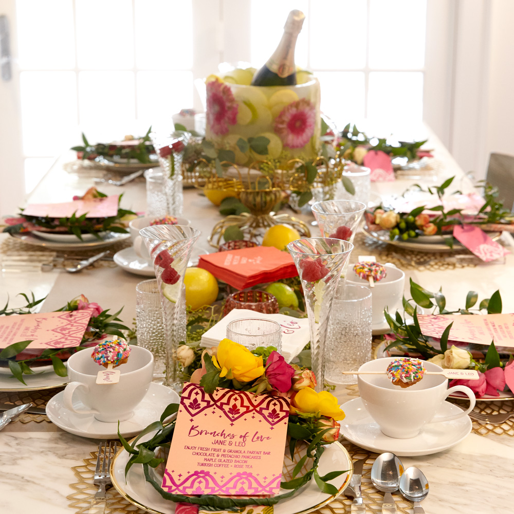 Bright floral bridal shower ideas