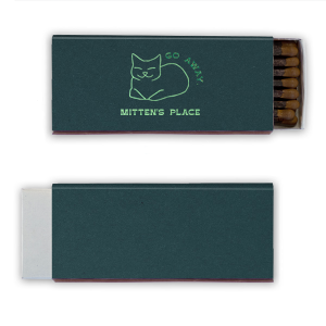 Add a cozy touch to your gatherings with the Loafing Cat Matchbook, ideal for home decor and entertaining. This charming matchbook is graced with an illustration of a cat in the classic 'loaf' pose and can be customized with your or your feline's name, creating a warm and personalized welcome for your guests.