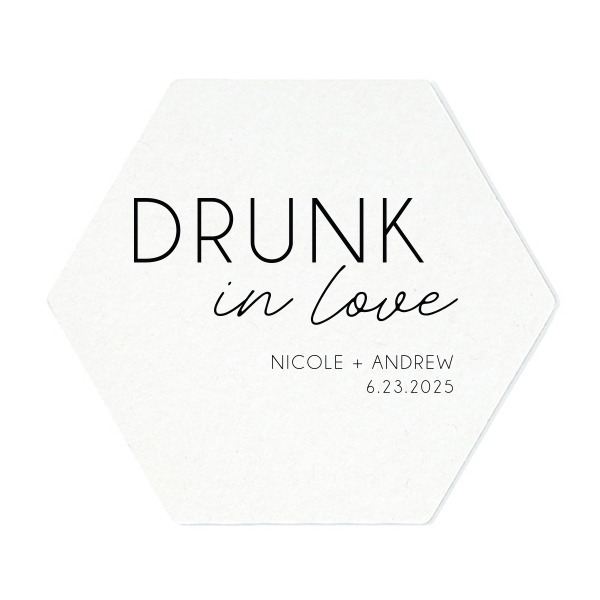 Personalized White Round Coaster with Shiny Fuchsia Foil will impress guests like no other. Make this party unforgettable.