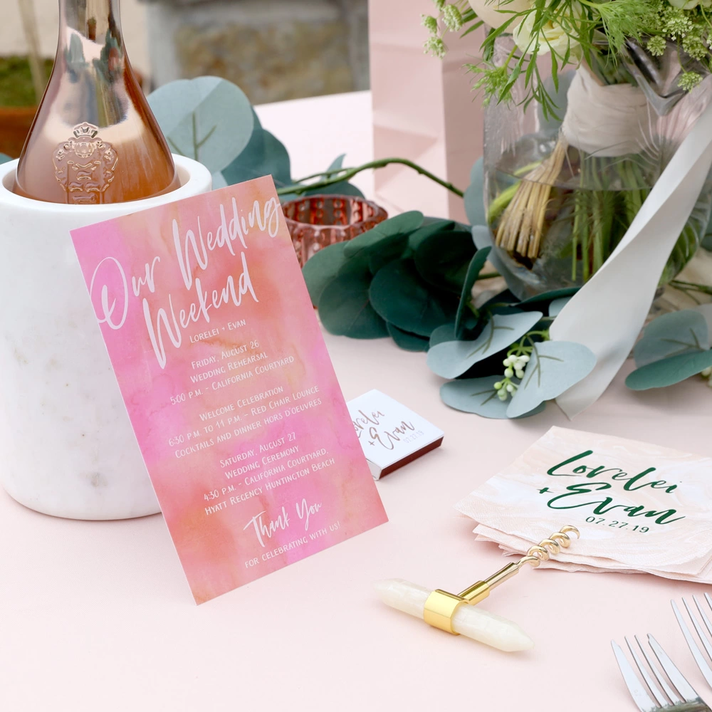 custom designed wedding accessories on sweetheart table