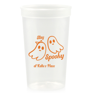 Get groovy this spooky season with the Groovy Halloween Cup. Our custom and cute Halloween decor will add a memorable touch at your Halloween party. Featuring two adorable ghosts, personalize teh design with your own name. 