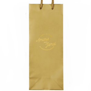 Elevate your event with the Modern Script Names & Hashtag Gift Bag design, a fusion of contemporary style and social savvy. Featuring the couple's names, event date, and a custom hashtag, this bag turns every gift  into a stylish, memorable experience, ideal for trend-setting events. 