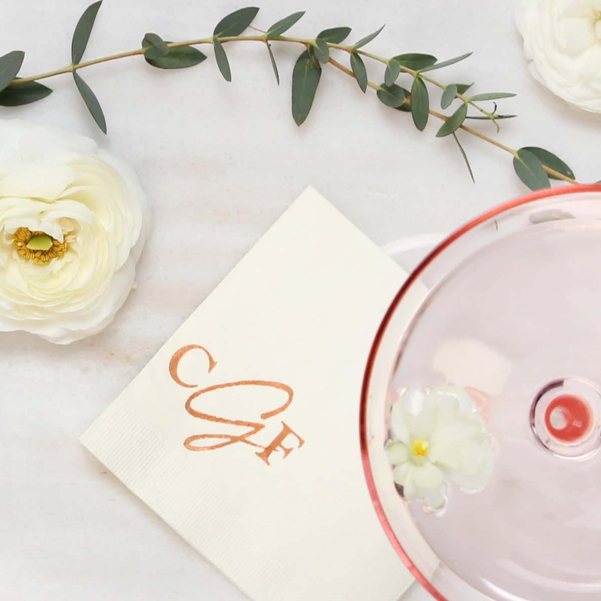 shop Modern Metal Mix collection custom cocktail napkin