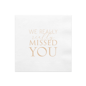 The ever-popular White Borderless Ink Printed Cocktail Napkin with Matte Latte Ink will add that special attention to detail that cannot be overlooked.