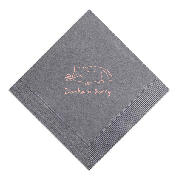 Chillin' Cat Personalized Napkin