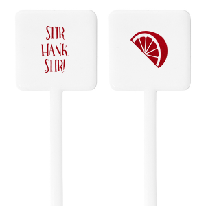 Our custom Shiny Convertible Red Rectangle Stir Stick with Shiny Convertible Red Foil has a Lemon Wedge graphic and is good for use in Food, Drinks themed parties and can't be beat. Showcase your style in every detail of your party's theme!