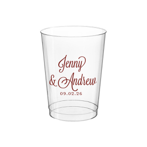 Sip in style with the Formal Names Swirly Script Cup, where elegance meets celebration. The couple's names take center stage, rendered in a beautiful script full of curls and swirls. This convivial design, completed with the event date, adds a touch of sophistication, making every drink a part of the joyous occasion.