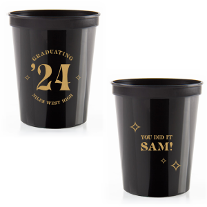 Now you have chance to party in style and brand your own name on this amazing Graduating You Did It Stadium Cup. Try it today, let the others complement your choice! 