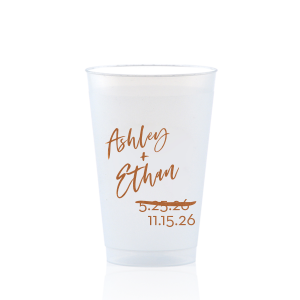 Our beautiful custom Copper Ink 14 oz Frost Flex Cup with Copper Ink Cup Ink Colors will add that special attention to detail that cannot be overlooked.