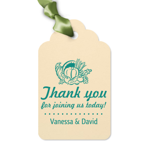 Our custom Natural Sand Square Gift Tag with Shiny Merlot Foil has a Thanksgiving graphic and is good for use in Holiday themed parties and will look fabulous with your unique touch. Your guests will agree!