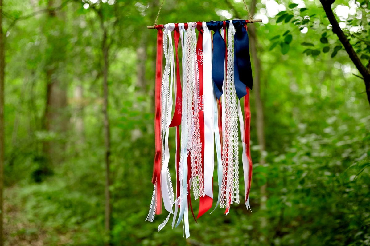 4th of july ribbon flag DIY decorations
