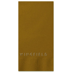 The Elegant Family Surname Embossed Statement Napkin offers a touch of refined elegance. Featuring the family's last name boldly embossed in all caps along the lower edge, its simplicity exudes sophistication. Showcasing only their last name, this design makes a powerful statement of unity and legacy, marking a distinctive presence and shared journey. 