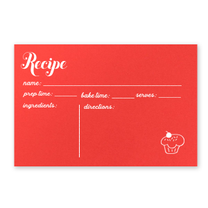 Cupcake Recipe Card