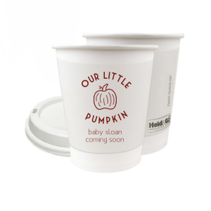 ForYourParty's elegant Matte Light Coral Ink 8 oz Paper Coffee Cup with Lid with Matte Light Coral Ink Cup Ink Colors has a Pumpkin graphic and is good for use in Thanksgiving, Halloween themed parties and couldn't be more perfect. It's time to show off your impeccable taste.