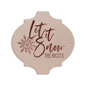Our custom Eggshell Square Coaster with Shiny Copper Foil has a Snowflake graphic and is good for use in Delphine themed parties and will give your party the personalized touch every host desires.