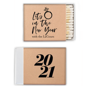 Our custom Stardream Rose Gold Classic Matchbox with Matte Black Foil has a Diamond Ring graphic and is good for use in Fashion, Wedding, Bridal Shower themed parties and will give your party the personalized touch every host desires.