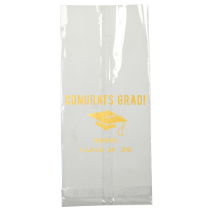 Our beautiful custom Navy Classic Gift Bag with Shiny 18 Kt Gold Foil has a Cap graphic and is good for use in Graduation themed parties and will look fabulous with your unique touch. Your guests will agree!
