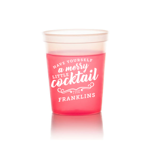 Our Have Yourself A Merry Little Cocktail Cup is good for use in Words, Drinks, Holiday themed parties and will look fabulous with your unique touch. Your guests will agree!