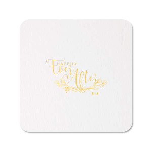 Custom Eggshell Square Coaster with Shiny 18 Kt Gold Foil Color has a HandWreathReception graphic and is good for use in Lovely Press themed parties and couldn't be more perfect. It's time to show off your impeccable taste.