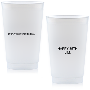 Channel the iconic dry wit of "The Office" for your celebration with the Office Inspired Birthday Cup, marked by the deadpan declaration "It is your birthday." along with your name and new age. A perfectly minimal and satirical nod for fans on their special day.