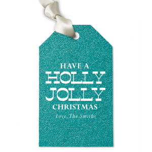 Fill friends and family with the holiday spirit with the Holly Jolly Gift tag. Add the perfect accessory to your gifts this year with customizable text to deliver personal messages to loved ones.