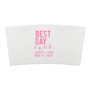 Showoff your adoration for the one you love with the Best Day Block Coffee Sleeve. Ideal for intimate event of business endeavors, the quirky design is a sure fire way to showcase your unique tastes.