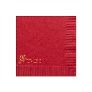Stand out from the bunch with the Tomato Vine Couple Napkin. The hand drawn design features customizable text in the foil stamp color of your choice. Alongside a variety of napkin colors and styles, this design is perfect for personalizing summertime engagements, anniversaries, weddings or any other special occasion. 