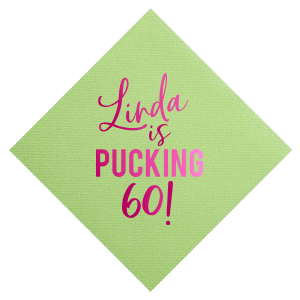 Our beautiful custom Leaf Fern Patterned Cocktail Napkin with Shiny Fuchsia Foil can be personalized to match your party's exact theme and tempo.