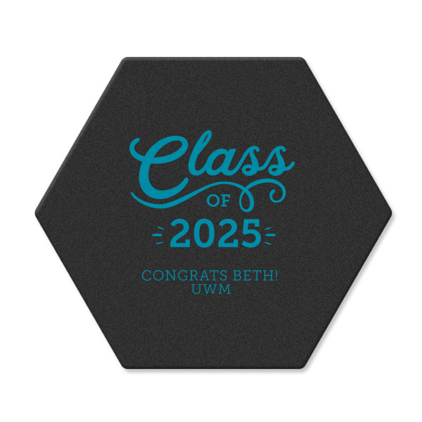 Our beautiful custom White Round Coaster with Shiny Turquoise Foil are a must-have for your next event—whatever the celebration!