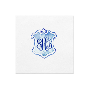 Personalized White Borderless Custom Photo + Foil Cocktail Napkin with Shiny Royal Blue Foil are a must-have for your next event—whatever the celebration!