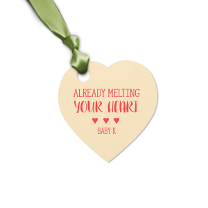 Our custom Stardream Sky Blue Heart Gift Tag with Matte White Foil Color can be customized to complement every last detail of your party.