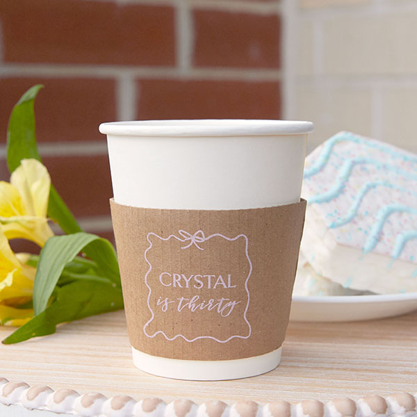 Ribbon Frame Birthday Bash Coffee Sleeve