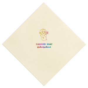 The Bowling Birthday Let's Roll Napkin is perfect for your next birthday party. Featuring a retro 'Let's Roll' bowling graphic, you can personalize this design with the birthday star's name and event location for a unique touch. Perfect for a throwback celebration at the lanes.