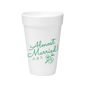 Our personalized 12 oz Styrofoam Cup with Matte Eggplant Ink Cup Ink Colors has a Spring Blossom graphic and is good for use in Floral themed parties and couldn't be more perfect. It's time to show off your impeccable taste.