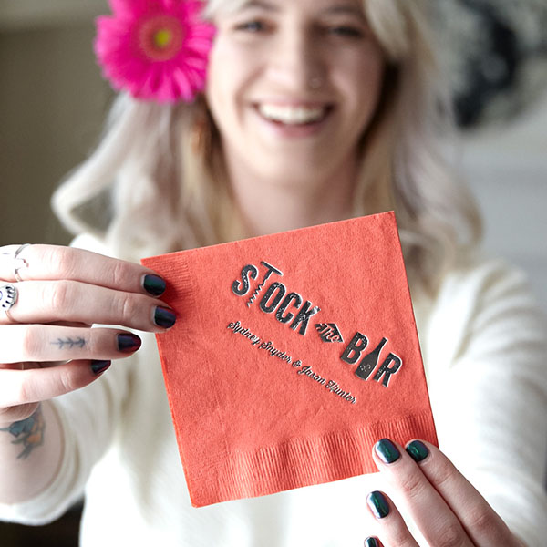 stock the bar napkin