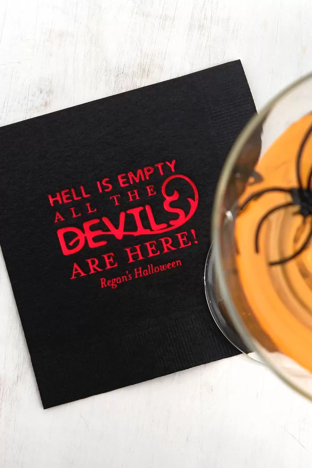 Halloween cocktail napkins are the perfect detail for your Halloween party this year