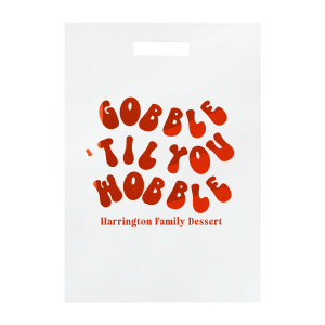 Your guests will be waddling away with the stylish Gobble Til You Wobble Box in hand, stuffed with holiday leftovers and merry memories. The high utility box is useful for any special occasion with customizable text and ability to upload or create your own designs.