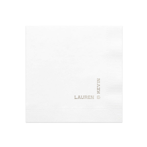 Add a contemporary twist to your wedding with the Right Angle Romance Napkin, where the couple's names intersect to form a chic right angle. This fresh, modern design will be a talking point at your celebration.