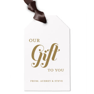 Here's a must have for your next celebration. Decorate your gift like never before and surprise your loved ones with this Our Gift To You Letterpress Tag. Everyone will love it!