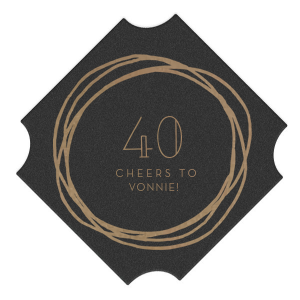 Raise a toast with the Birthday Cheers Rings Frame Coaster. This chic design features hand-drawn circles that symbolize the circle of life, making it perfect for celebrating milestones. Inside the whimsical loops, the age and name of the celebrant take center stage. Cheers to another fabulous year in the constant loop of life!