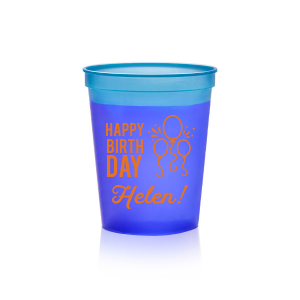 Our beautiful custom White 16 oz Cup with Matte Light Coral Ink Cup Ink Colors has a Balloons graphic and is good for use in Kid Birthdays, and Adult  Birthdays alike. Showcase your style in every detail of your party's theme!