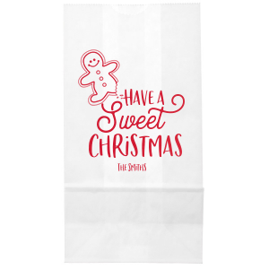 ForYourParty's personalized White Popcorn Bag with Satin Lipstick Red Foil has a Gingerbread Man graphic and is good for use in Christmas themed parties and will look fabulous with your unique touch. Your guests will agree!